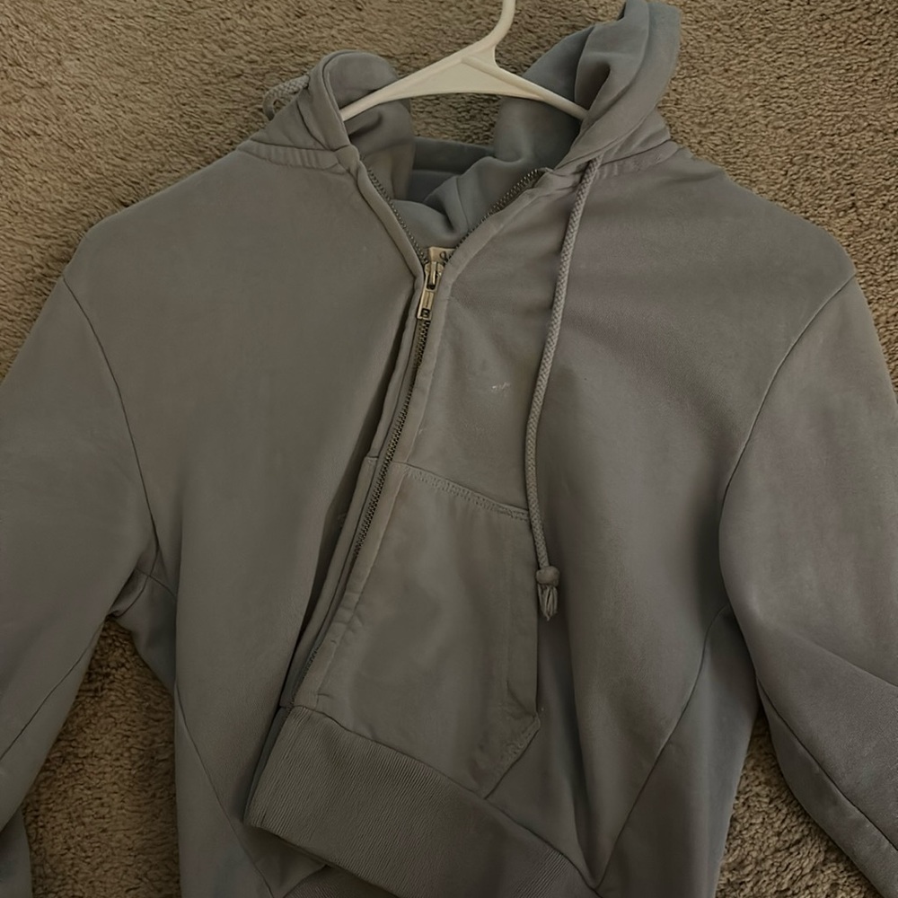 Brandy Melville grey zip up hoodie